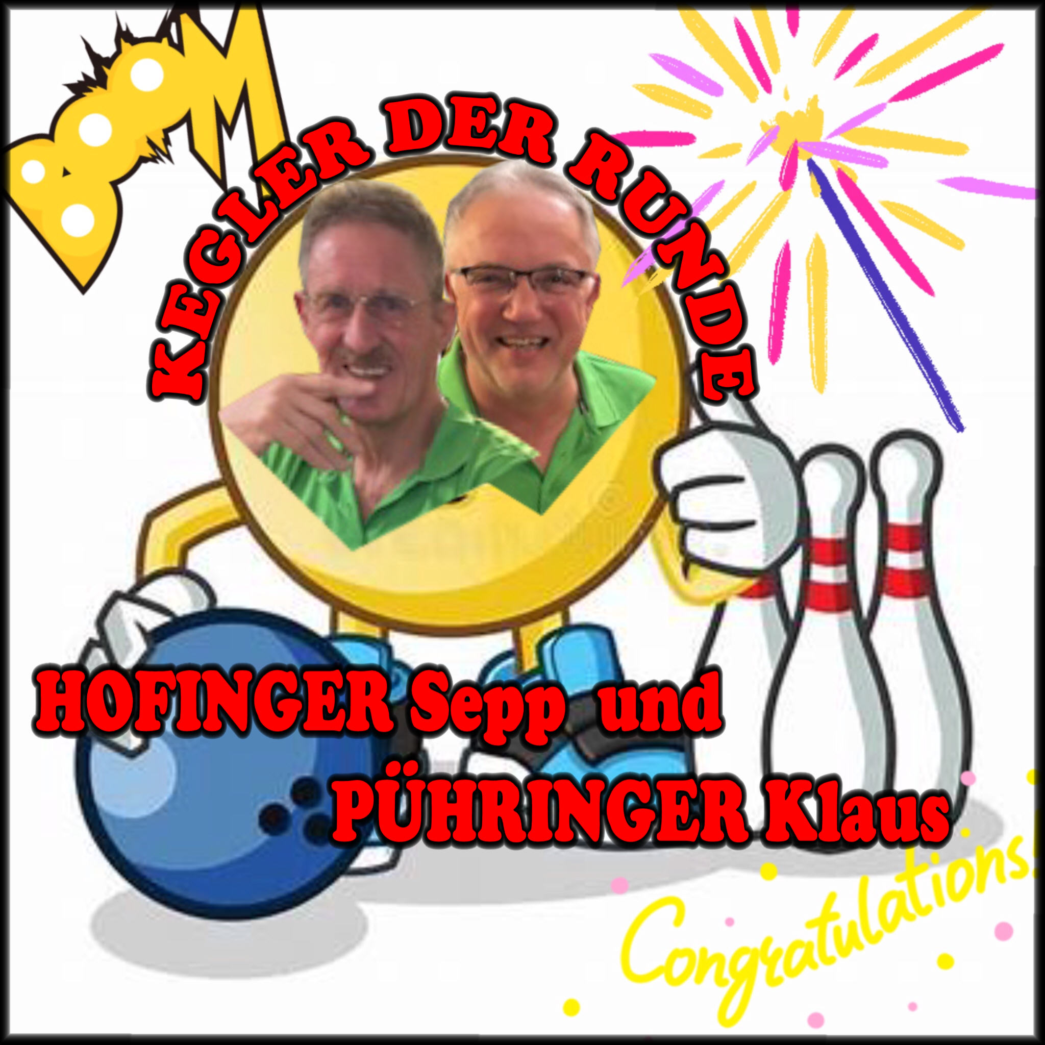 Klaus fixiert seinen 47. Tagessieg! Und Sepp zeigte dass er mit seinen neun Figuren noch lange nicht abzuschreiben ist.